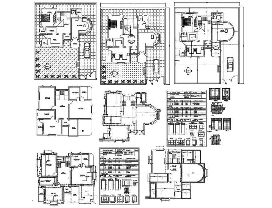 2d layout plan of multi-story apartment building autocad file