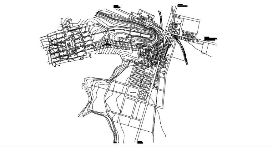 2d map cad drawing top view