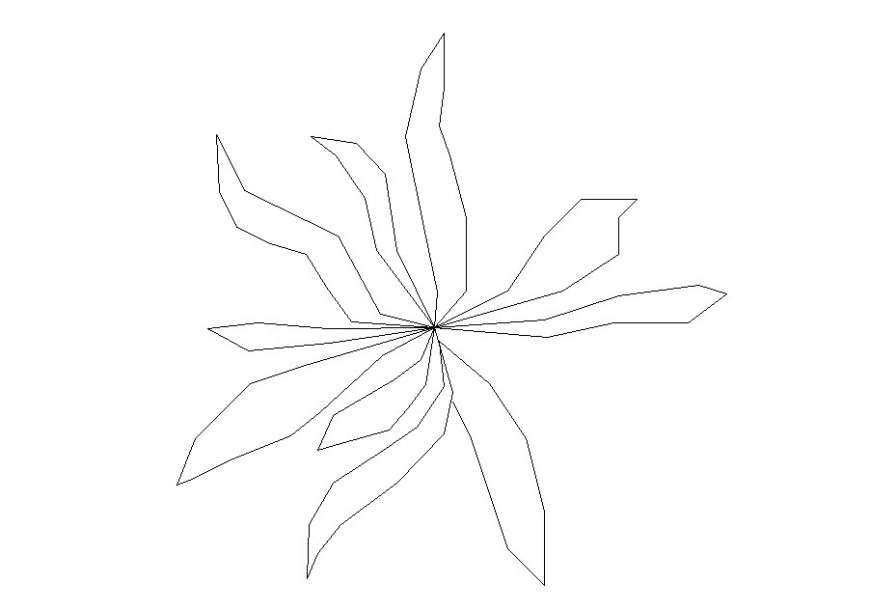 2d model of tree cad block.