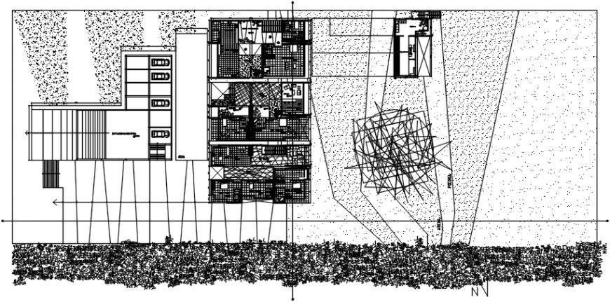 2d Residential layout plan dwg file