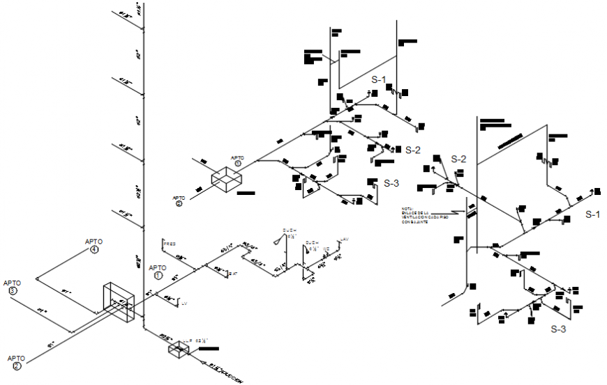 2d Sewage system autocad file