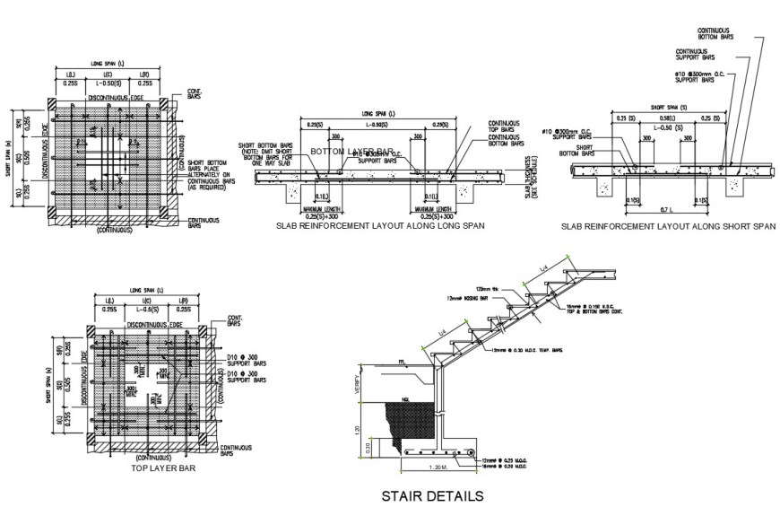 2d staircase construction detail  autocad file