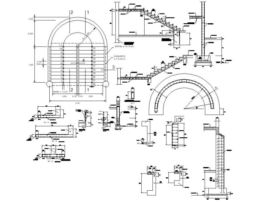 2d staircase detail autocad file