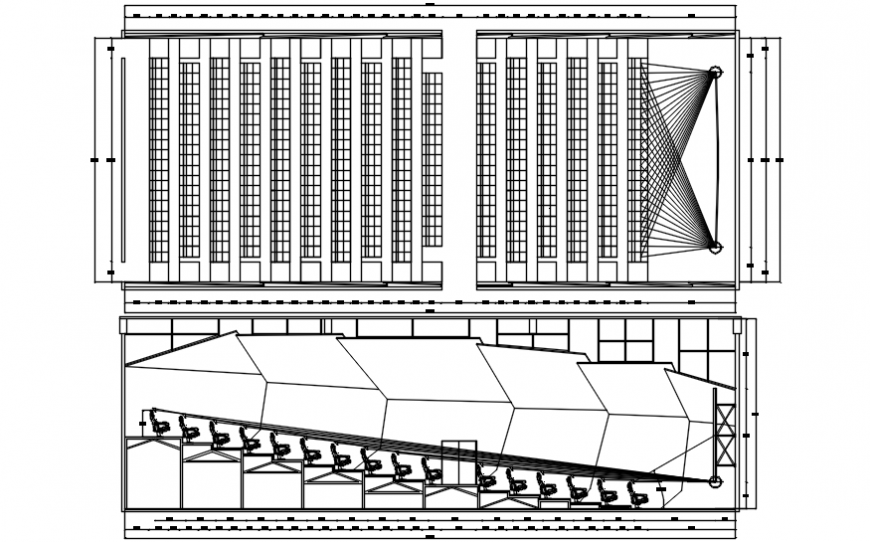 AutoCAD Layout of 2D Theater Design Architecture