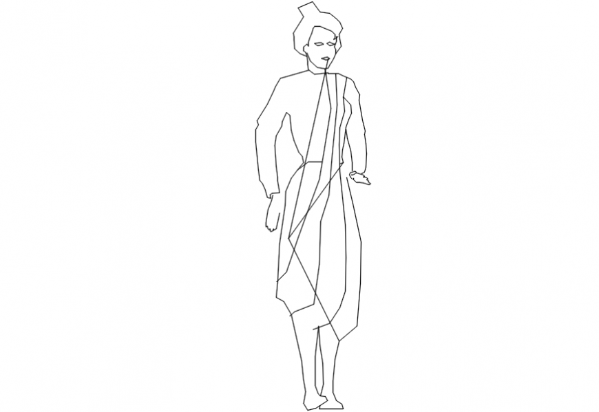 2d view drawings of people blocks autocad software file