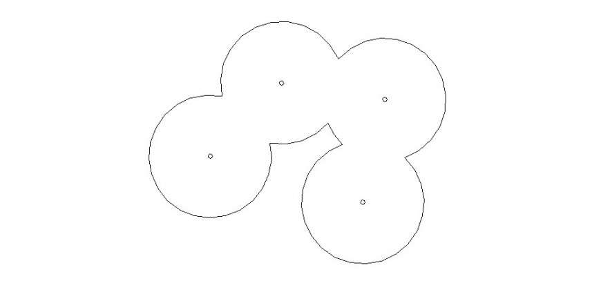 2d view elevation of landscaping trees detail layout autocad file
