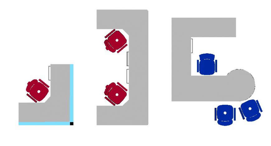 2d view furniture units of table desk autocad software file