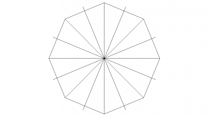 2d view of umbrella elevation details autocad file