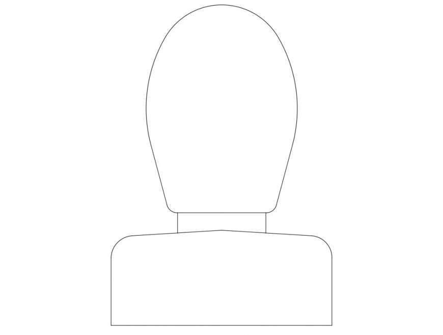2d view of Water closet layout CAD sanitary block autocad file