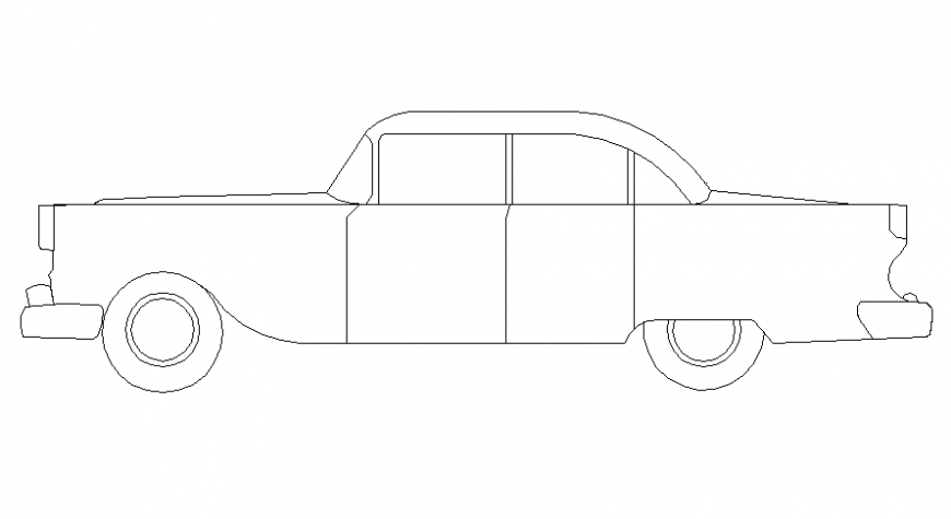 2d view vehilce blocks of car elevation autocad software file