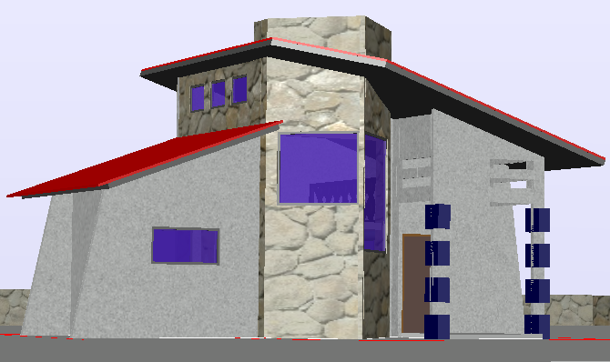 3 D cabin plan detail dwg file