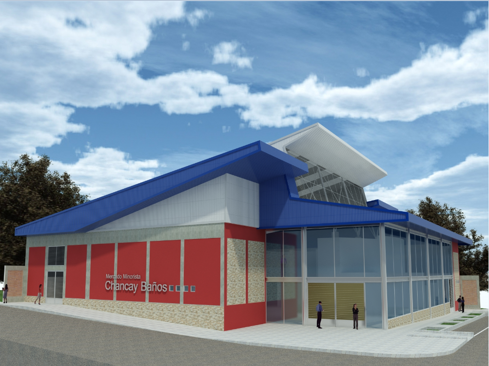 3 D commercial building elevation plan detail dwg file