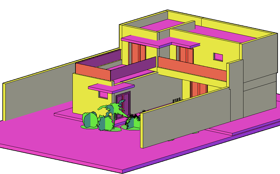 3 D house detail