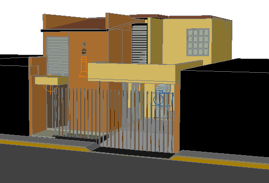 3 D house detail dwg file