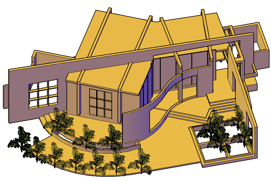 3 D house plan detail