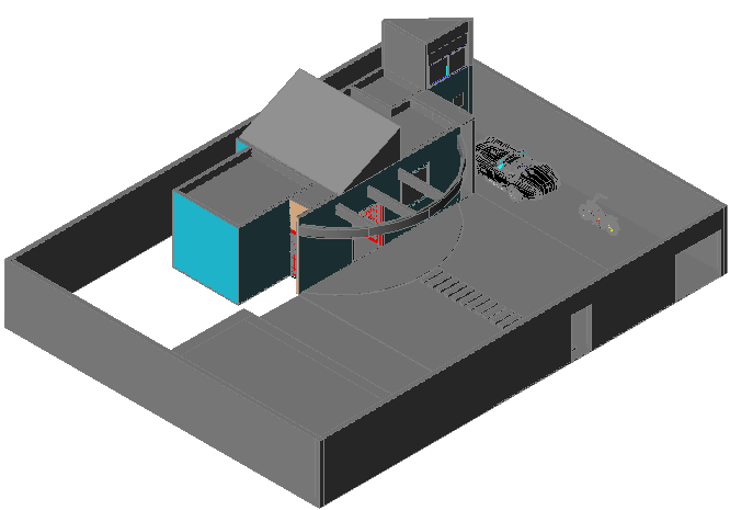 3 D house plan detail dwg file