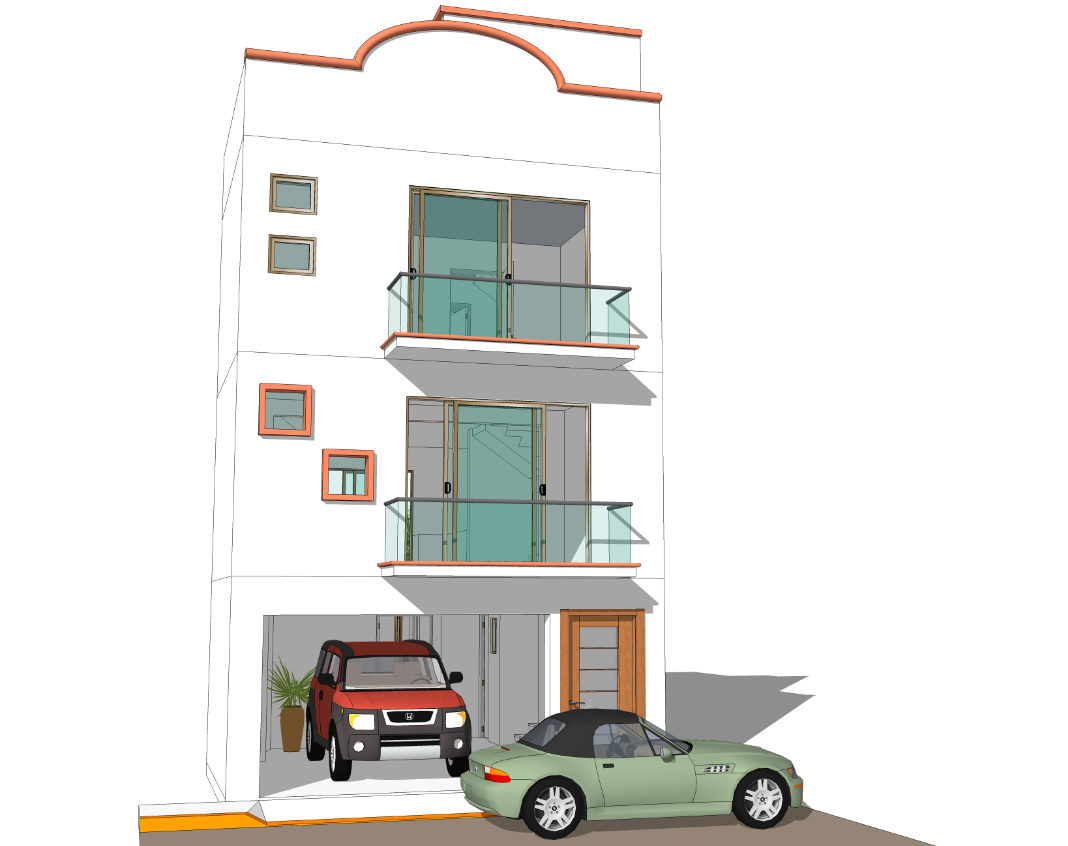 3 D house plan detail dwg file