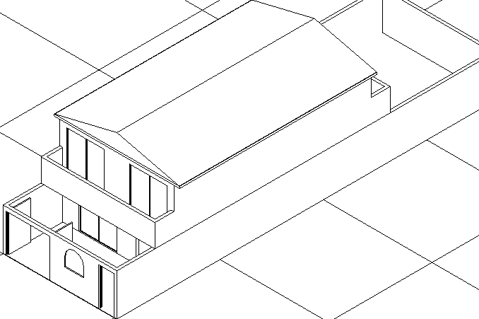 3 D house two floors detail dwg file