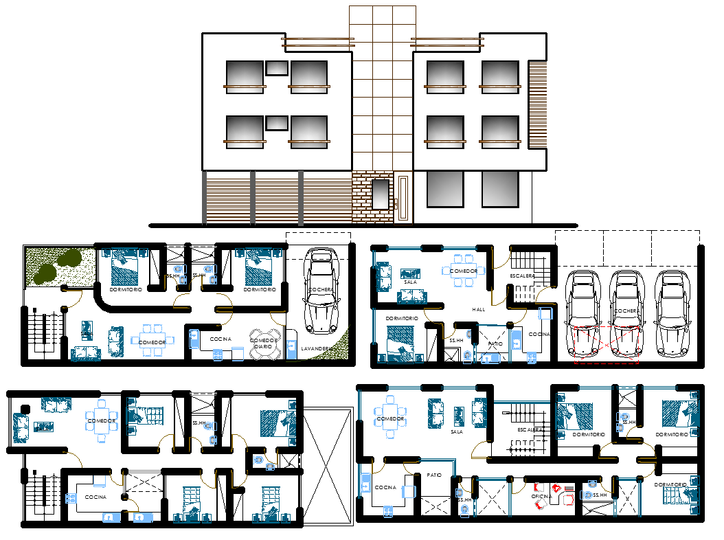 3 Level Residence Project detail 