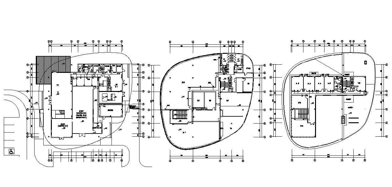 3 Storey Commercial Building Floor Plan AutoCAD File.