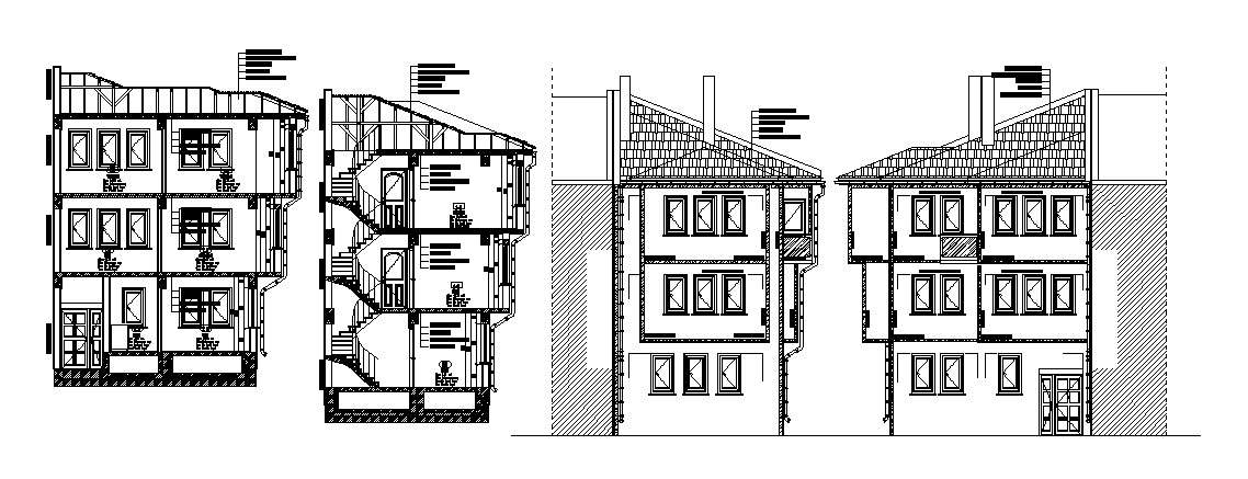 3 Storey Building Plan In DWG File