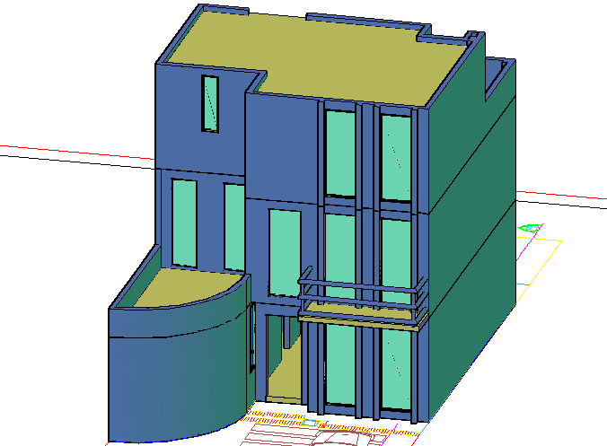 3 story single family detail dwg file