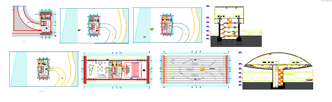 30x70 Meter museum Plan And Elevation Layout