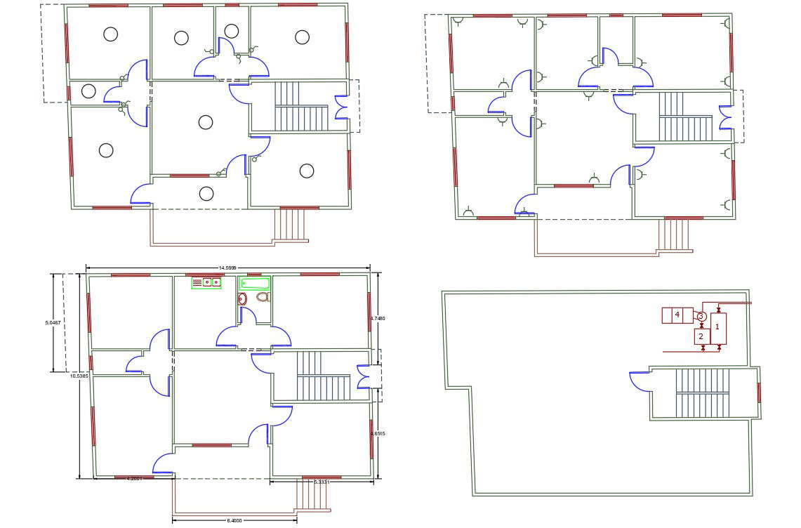 32 By 50 Feet House Electrical Layout Plan Design
