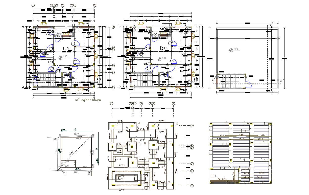 32' X 36' AutoCAD House Plan DWG File