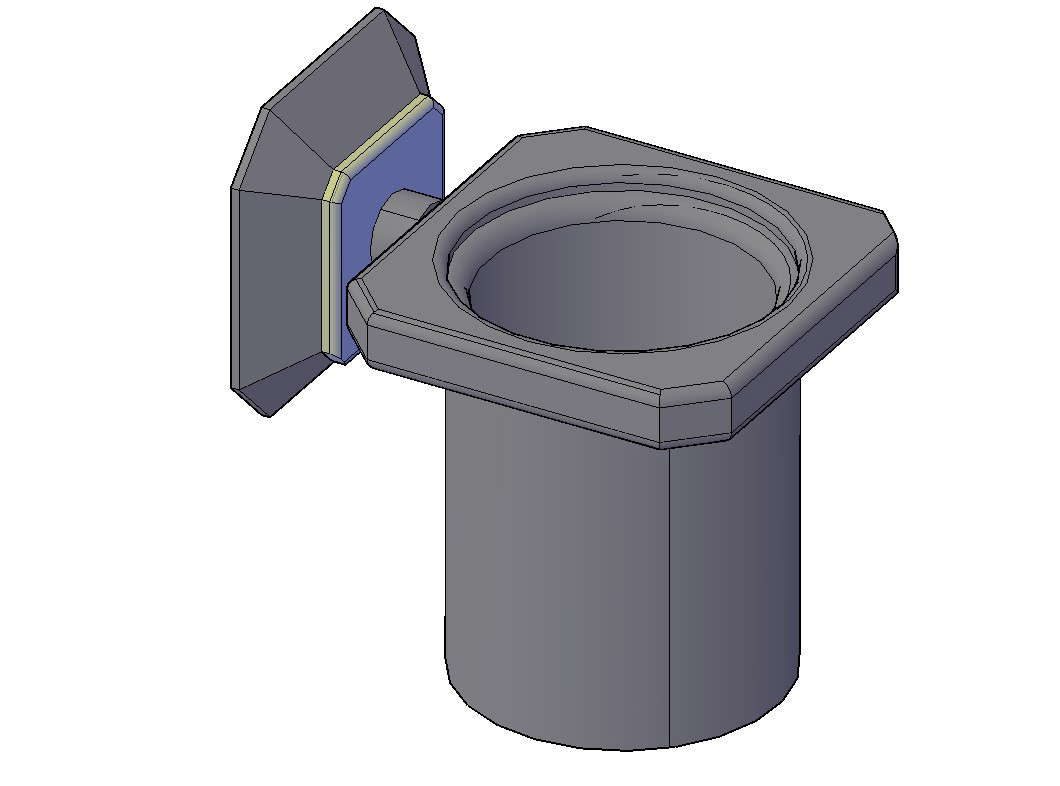 3D DWG Drawing Wall Light Lamp AutoCAD File 