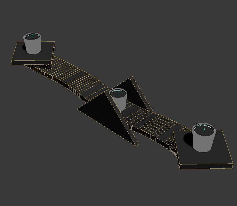 3D MAX File of Candle Stand With Basic Rendered Drawing 