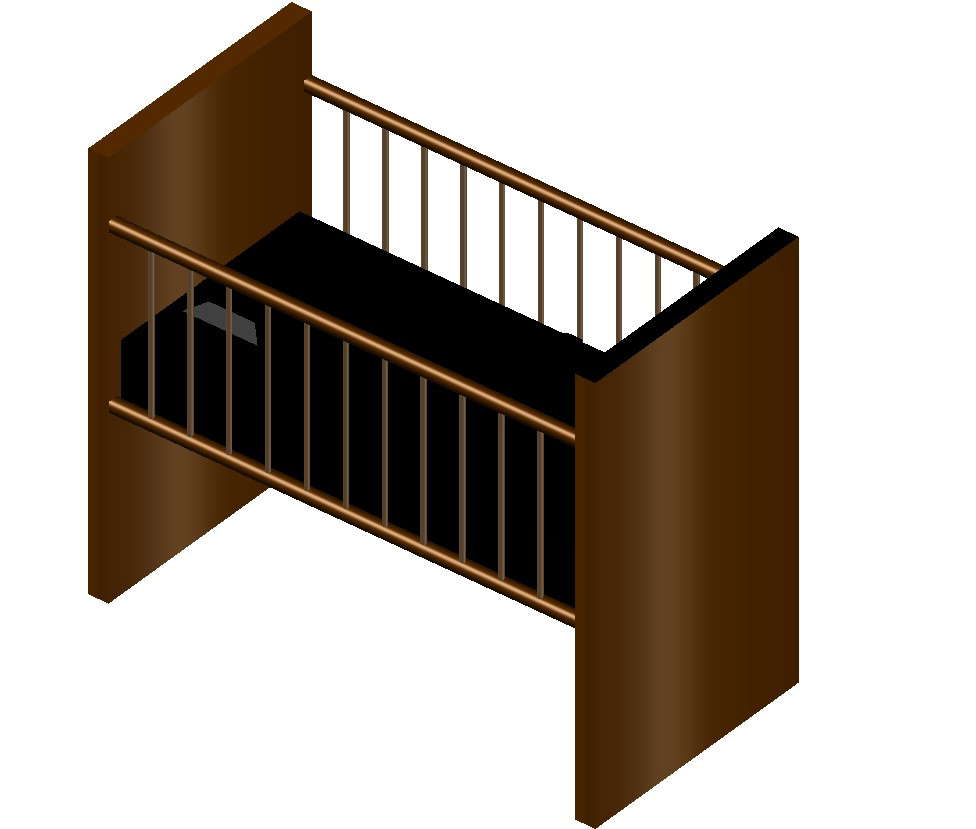 3D Of Small Children Bed Rendered In 3D MAX File 