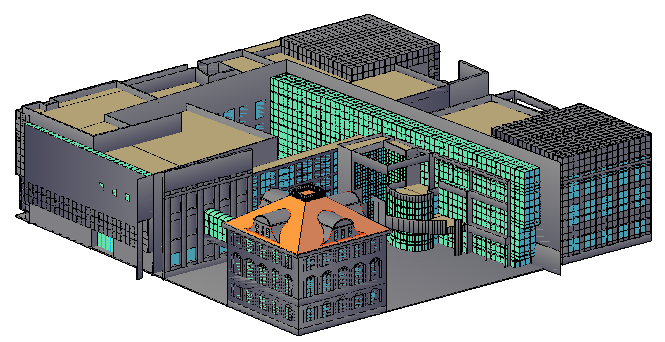 3D design drawing of Museum