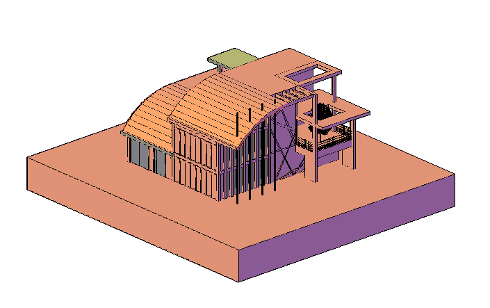 3D drawing of Modern house design drawing