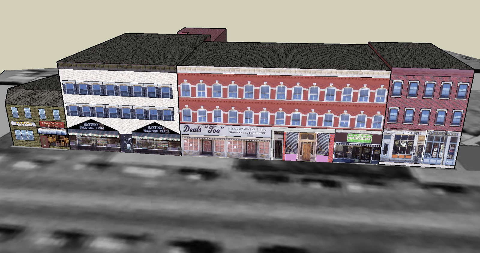 3D CAD Drawing model Layout of Commercial Building Design files