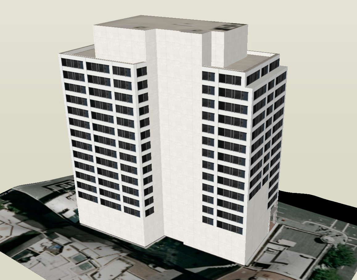 3D drawing of high rise building 