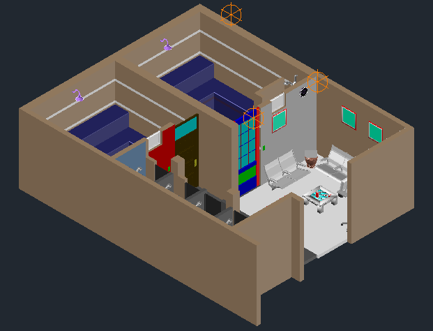3D sauna detail