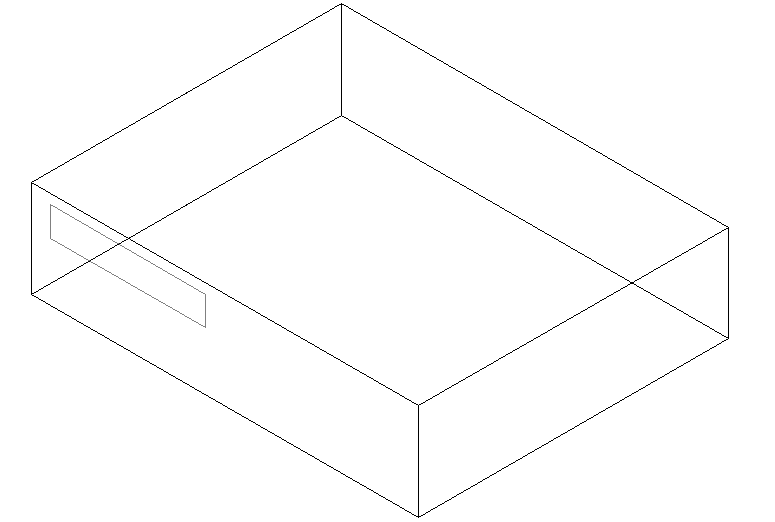 3D view of a box 