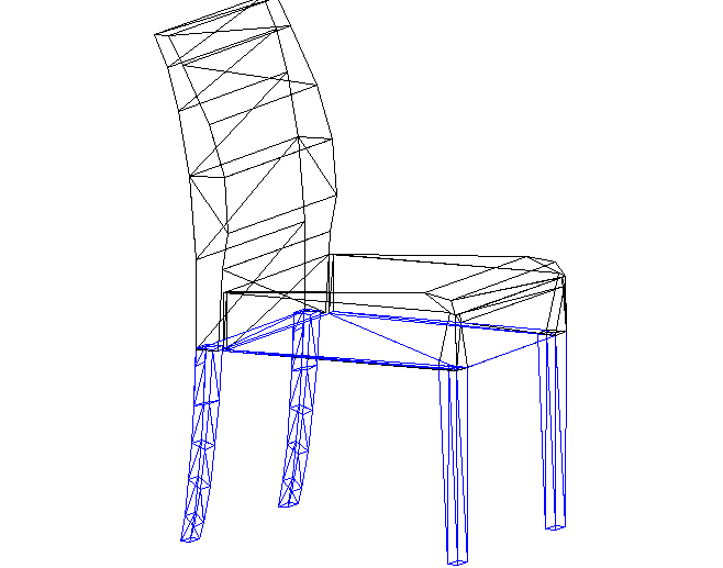 3D CAD Model of Chair for Interior and Furniture Design