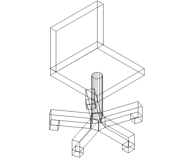 Download 3D View of Chair DWG File for CAD Drawings