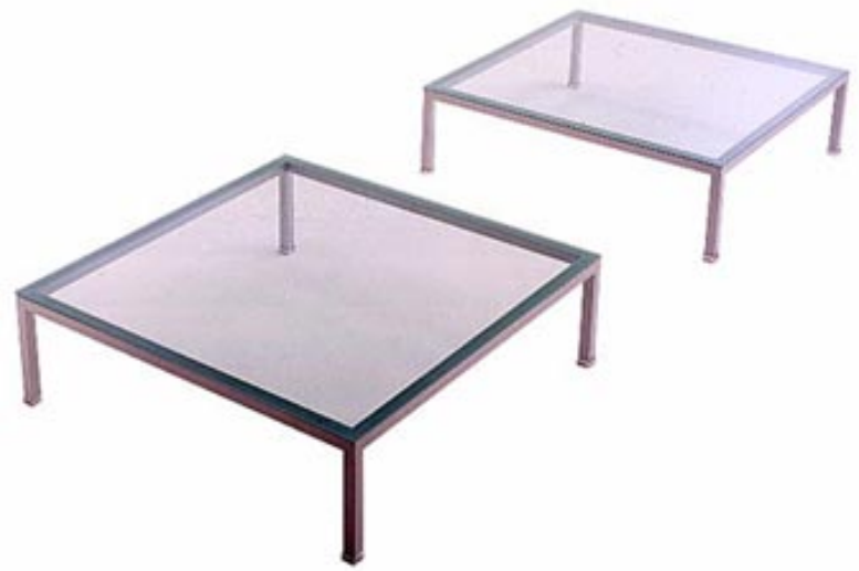 AutoCAD 3D View of a Glass Table for Interior Projects
