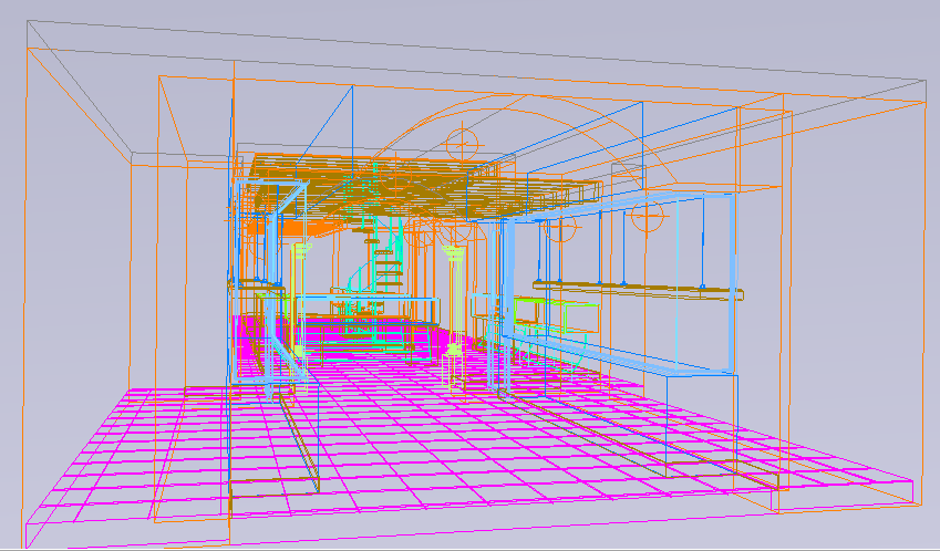 3D view of a living room
