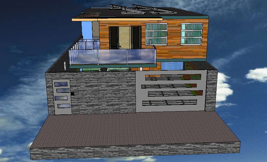 3D view of the Bungalow in SketchUp