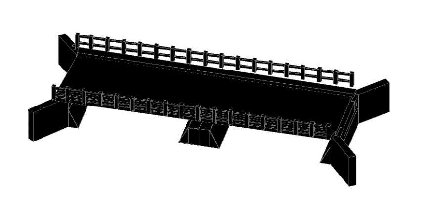 3 d cad drawing of elevation bridge auto cad software