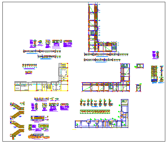 structure plan construction details of office