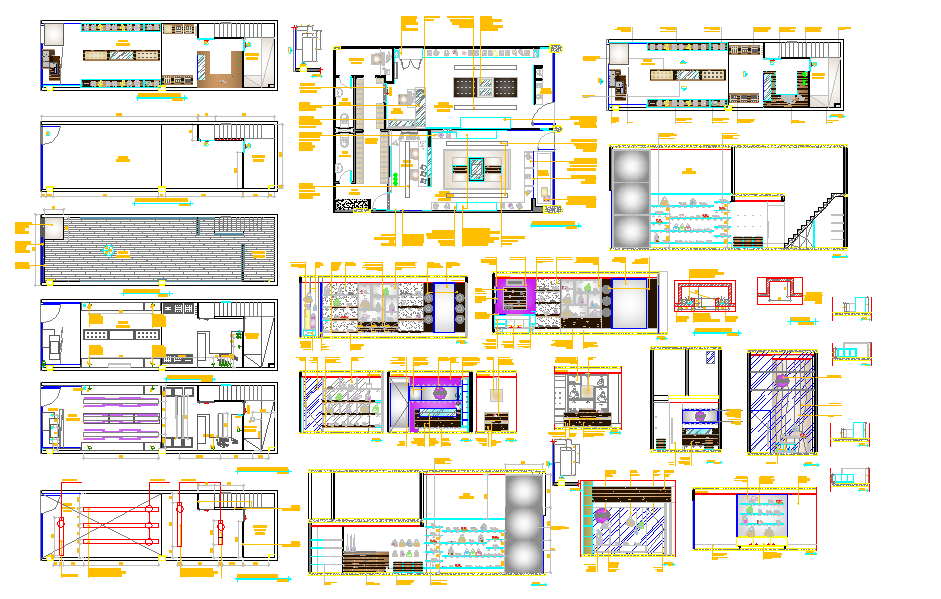 Modern Commercial Building CAD Plan with DWG AutoCAD Drawing File