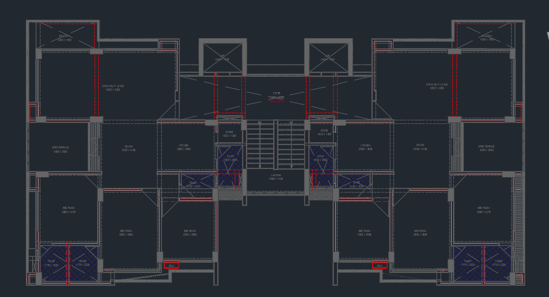 3 bhk plan floor plan
