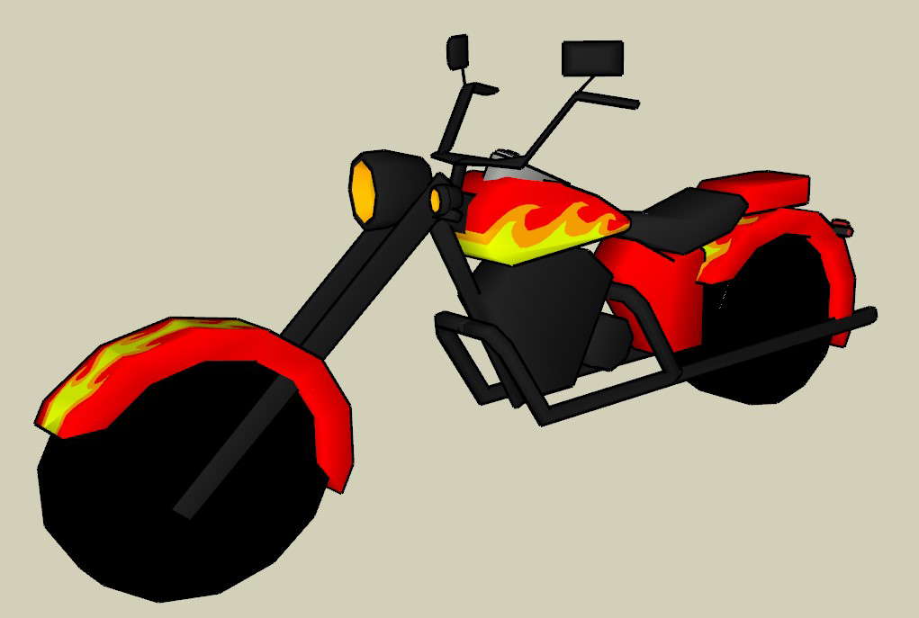 3d  Modern Bike details