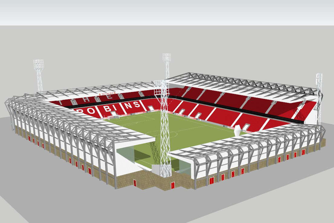 3d Football stadium details