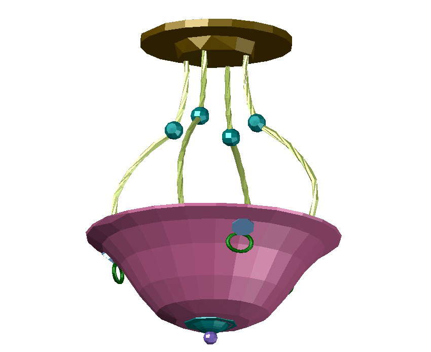 3d Hanging Electrical Lamp Design DWG File